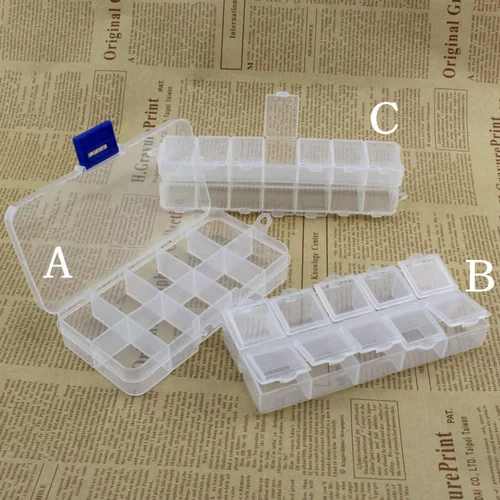 Пластиковый аксессуар, ящик для хранения, прозрачная коробка для хранения, 10 ячеек