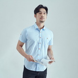 男士短袖修身时尚绣花小蘑菇短袖立领男衬衫228-CS282-P22，男装T恤，星座228
