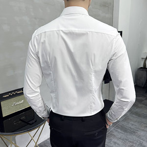 男士潮休闲时尚弹力衬衫衬衣228-1060-P45图片
