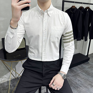 男士时尚休闲全棉牛津纺水洗衬衣衬衫228-1063-P50图片