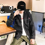 男士时尚潮休闲男牛仔衬衣长袖衬衫衬衣228-CS801-P45，男装衬衫，星座228