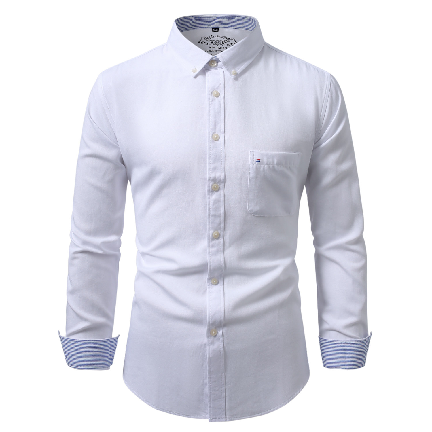 男士休闲春秋印花领口纯色长袖衬衫228-CS55-P20，男装衬衫，星座228