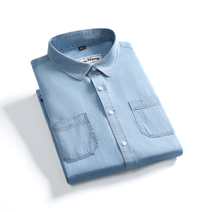 男士时尚潮休闲牛仔衬衣长袖衬衫衬衣228-CS801-P45，男装衬衫，星座228