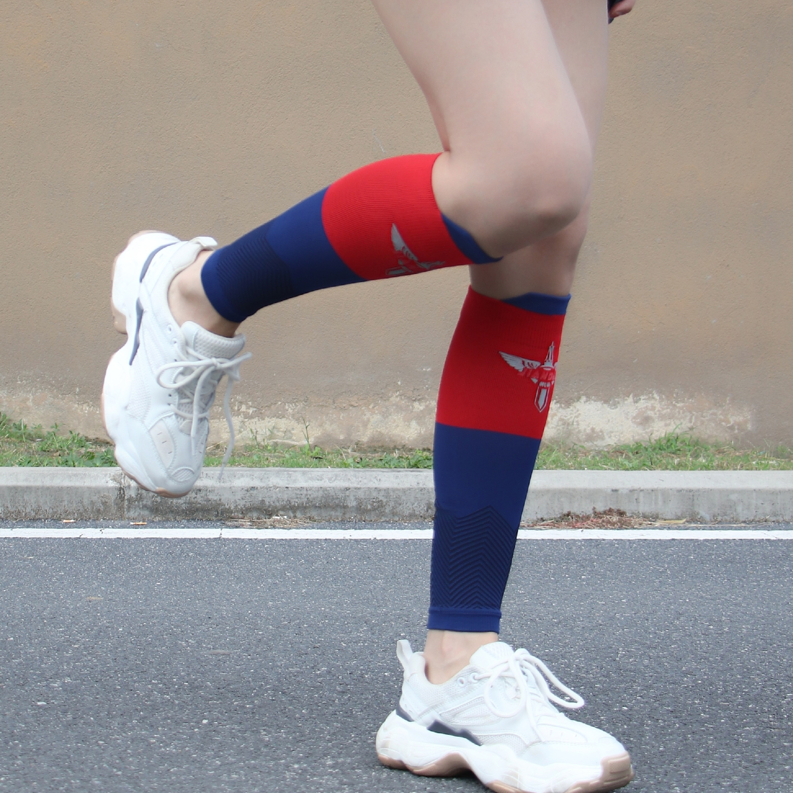 高档跑步压缩小腿套运动越野骑行护腿马拉松压力健身男女篮球套袜