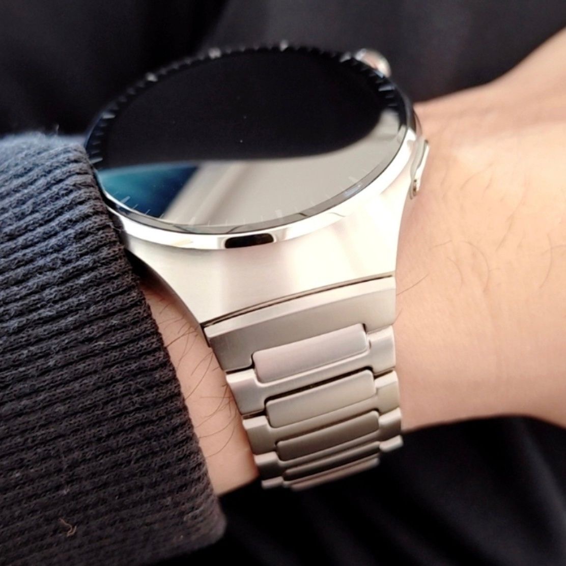 适用华为watch4pro官方同款金钢钛表链4pro火星钛钛金属腕带表链
