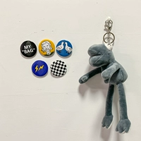 Серый кулон лягушка+значок LH5