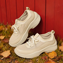 Pansy盼喜日本休闲运动鞋子女士轻便一脚蹬厚底老爹鞋新款2025秋