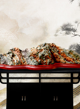 九龙壁石华安玉精品原石摆件观赏石水草石画收藏国画石泰山石敢当