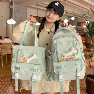 透明设计书包初中女生小学生轻便双肩包大学生休闲百搭背包 夏新款