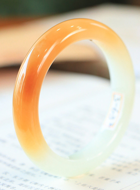 新疆且末糖白蜂蜜糖手镯女款圆条平安镯糖白分明小圈口53mm自留