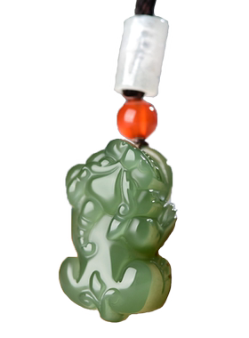 男女款和田玉貔貅吊坠情侣一对