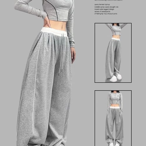 自然腰街舞潮牌布韩长裤