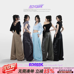 ROKBBK－K/布韩夏季新款美式嘻哈风印花阔腿裤女爵士舞宽松休闲裤