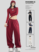 女爵士舞多色运动裤 ROKBBK－K 布韩街舞潮牌hiphop街舞嘻哈休闲裤