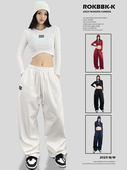 女爵士舞纯色运动裤 ROKBBK－K 布韩街舞潮牌多色hiphop嘻哈休闲裤