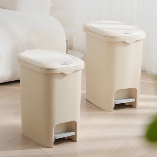 垃圾桶家用带盖2025新款 纸篓 客厅卫生间厨房大号大容量脚踩脚踏式