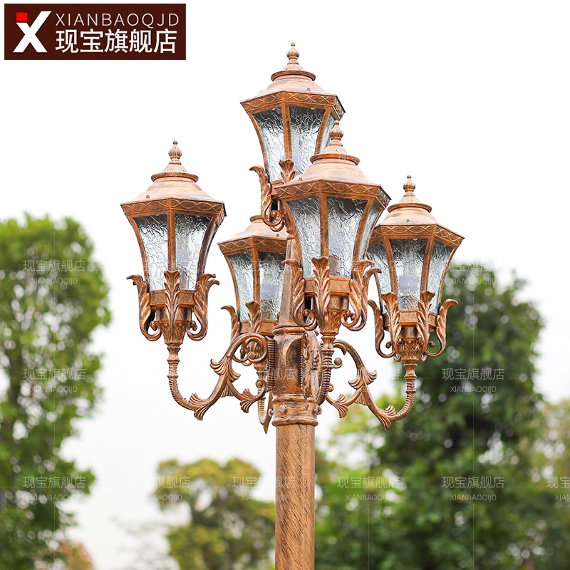 小区路灯欧式复古led户外防水景观灯室外别墅花园高杆草坪庭院灯
