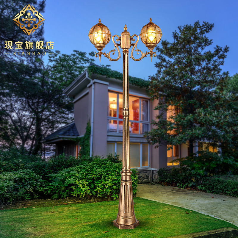 led路灯室外防水庭院欧式灯双头景观高杆道路灯别墅小区户外花园