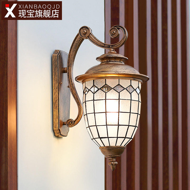 别墅壁灯大门口户外防水欧式仿古阳台柱子花园走廊室外庭院外墙灯