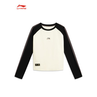 李宁长袖文化衫女子故宫联名秋冬季休闲舒适百搭运动上衣AHSW390