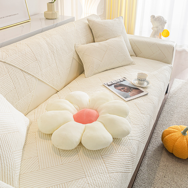 纯棉沙发垫四季通用全棉布艺防滑