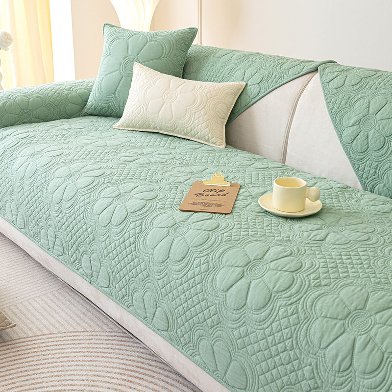 纯棉沙发垫四季通用全棉布艺防滑坐垫盖布简约现代沙发套罩靠背巾