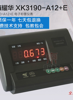 耀华XK3190-A12仪表电子平台秤小地磅显示器台秤畜牧秤地磅A12+E