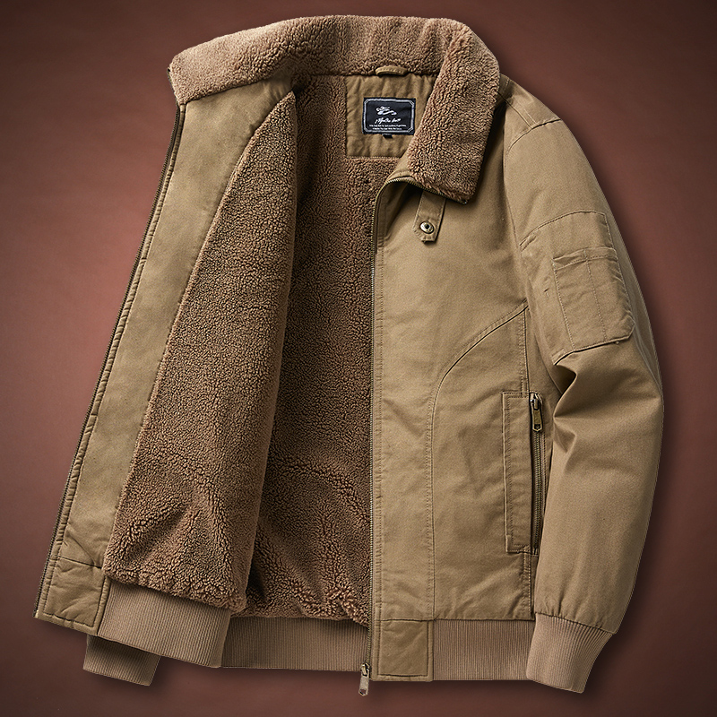 jpdun翻领冬季宽松棉衣