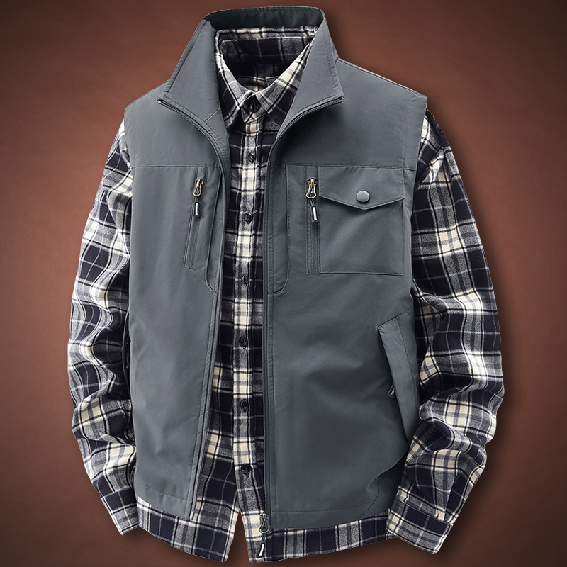 秋季薄款透气大码宽松马甲