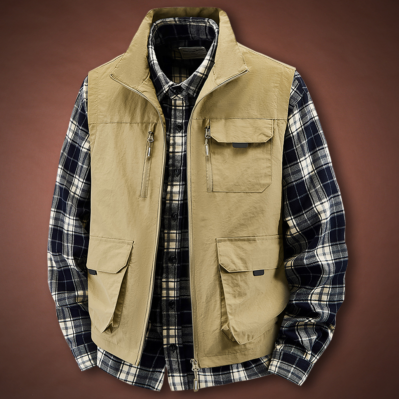 户外速干运动多口袋工装马甲