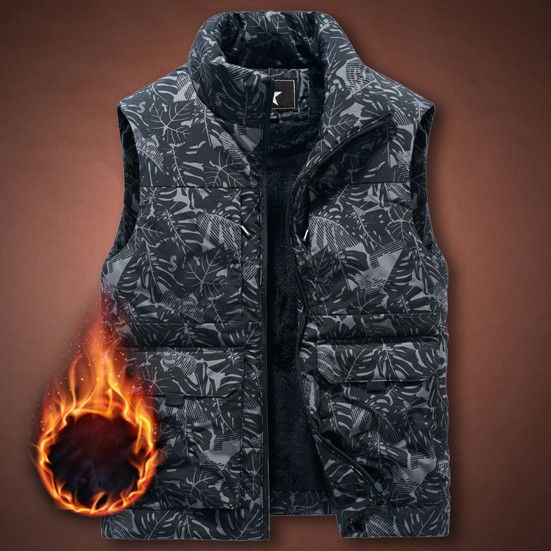 秋冬季马甲男士加绒加厚工装多口袋马夹青年户外钓鱼保暖背心外套,男装,背心,淘宝优惠券,粉丝福利购,淘宝优惠卷