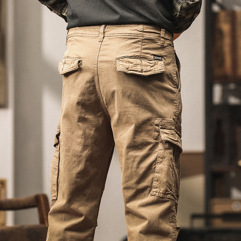 美式工装裤男款春季大码宽松休闲裤时尚男士舒适多口袋直筒裤子潮