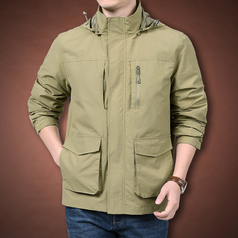 2025秋冬夹克外套男士大码宽松冲锋衣户外速干多口袋工装男上衣潮,男装,夹克,淘宝优惠券,粉丝福利购,淘宝优惠卷