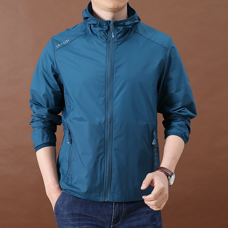 男士轻薄透气大码宽松防晒衣男女上衣外套户外Q连帽情侣款皮肤衣
