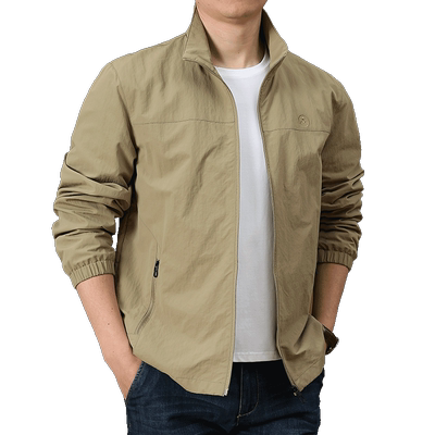 秋季户外运动大码时尚弹力夹克衫