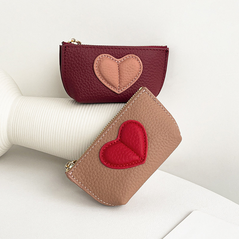 时尚迷你零钱包女款精致小巧爱心钥匙包真皮头层牛皮小卡包收纳包,箱包皮具/热销女包/男包,钱包,淘宝优惠券,粉丝福利购,淘宝优惠卷
