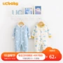 Babyiesies mùa xuân và mùa thu cotton ấm áp sơ sinh bé tu sĩ quần áo đồ ngủ mùa thu và mùa đông quần áo trẻ em - Áo liền quần body suit cho bé