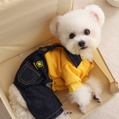 狗衣服2025新款宠物小狗冬博美加绒马尔济斯背带裤防掉毛四脚棉衣