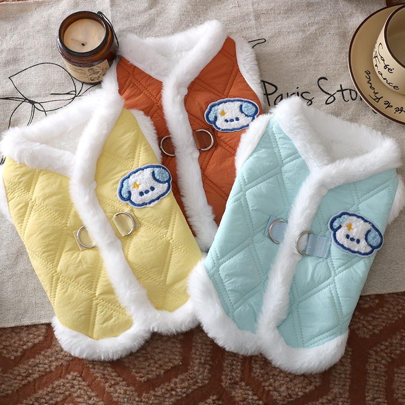 猫咪衣服秋季保暖幼猫防掉毛冬季唐装带牵引环马甲布偶德文卷毛猫