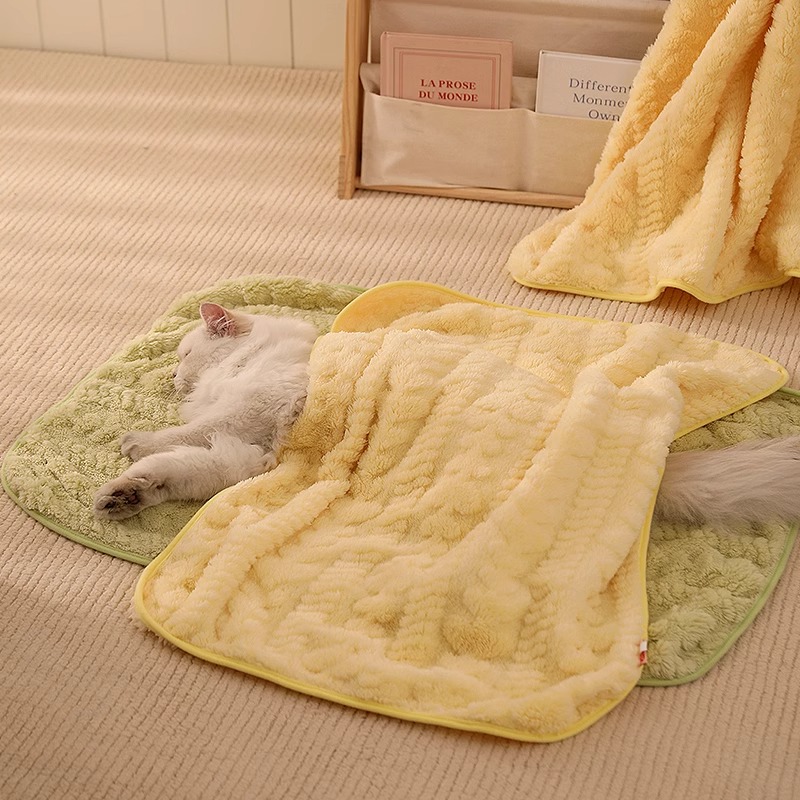 猫毯子小猫睡觉被子猫咪毛毯睡垫小奶猫午睡冬季布偶保暖加厚地垫