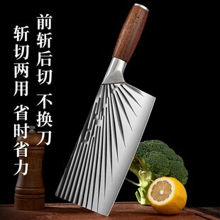高锰钢家用菜刀可磨刀纯手工锻打前斩后切两用斩切刀厨房专用刀具