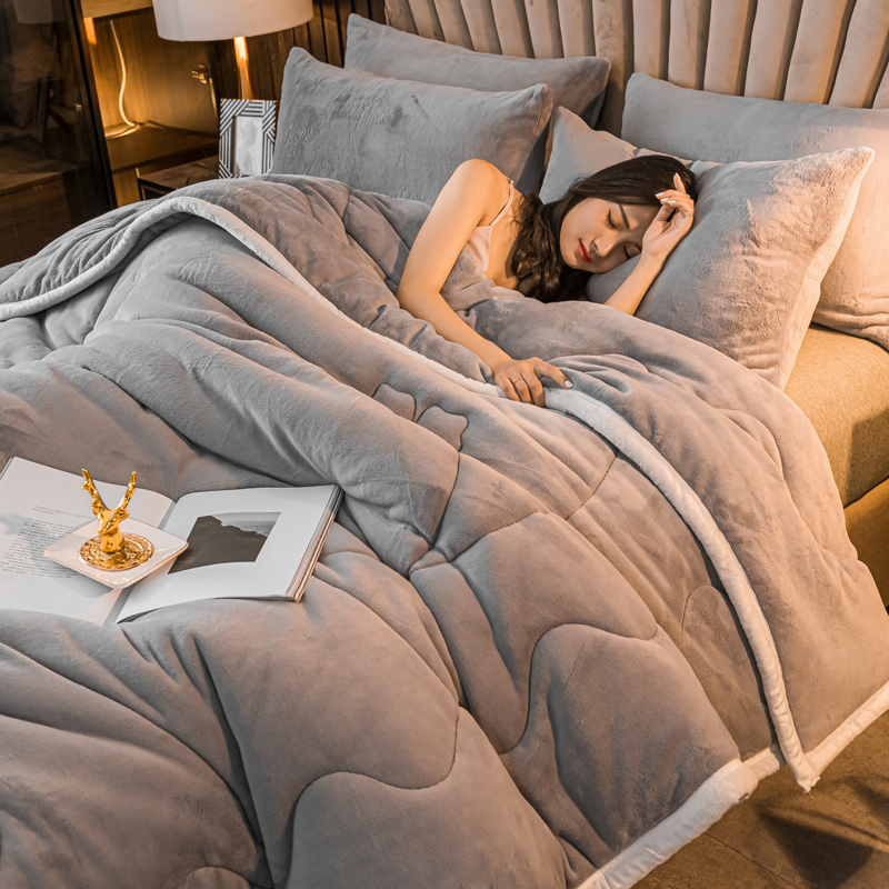 极速科技云感绒加厚三层毛毯w珊瑚绒冬季法兰绒床单保暖被子沙发