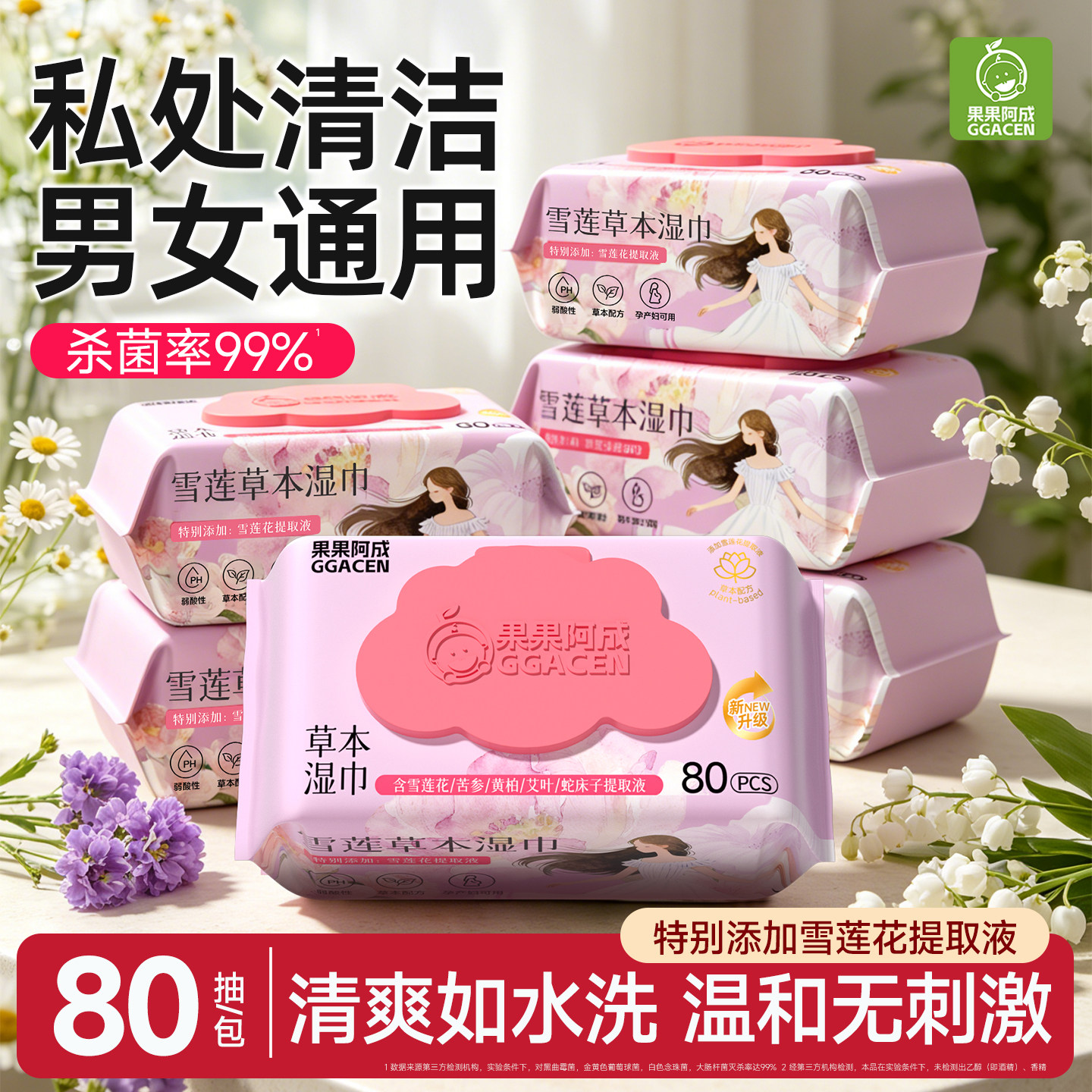 私处专用湿巾事后清洁专用湿纸巾擦私密男女通用私护卫生免洗杀菌