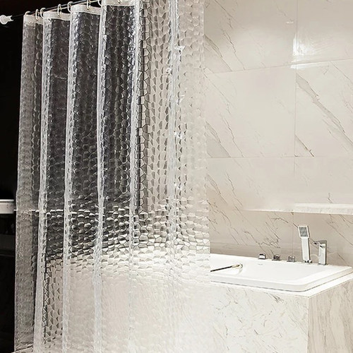 水立方peva浴帘防水3d白色淋浴帘