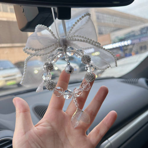 水晶镶钻后视镜吊坠汽车挂件