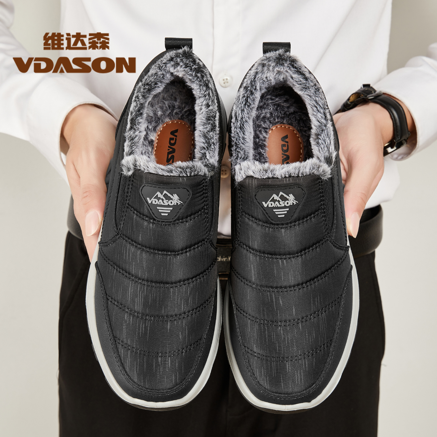 加绒加厚棉靴2025新款男士