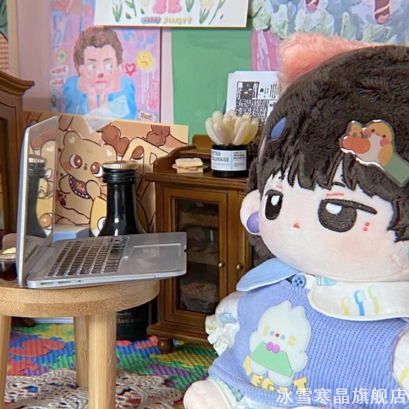 15cm20笔记本电脑镜子棉花娃娃
