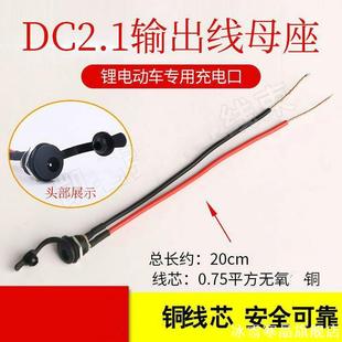 锂电池电动自行车充电线DC099DCd座充圆形视频头插铅DC2.1 2.5