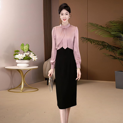 假两件正式场合轻奢长裙长袖