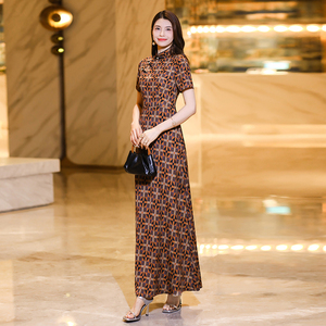 新中式国风连衣裙改良旗袍女夏季2026新款奢华气质收腰超长裙1978